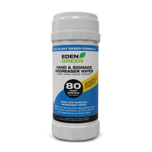 Load image into Gallery viewer, Hand and Signage Degreaser Wipes. Eden Green