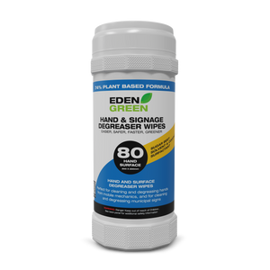 Hand and Signage Degreaser Wipes. Eden Green