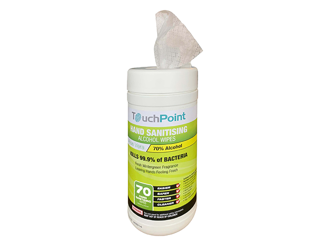 Touchpoint Alcohol Hand and Surface Sanitiser Wipes